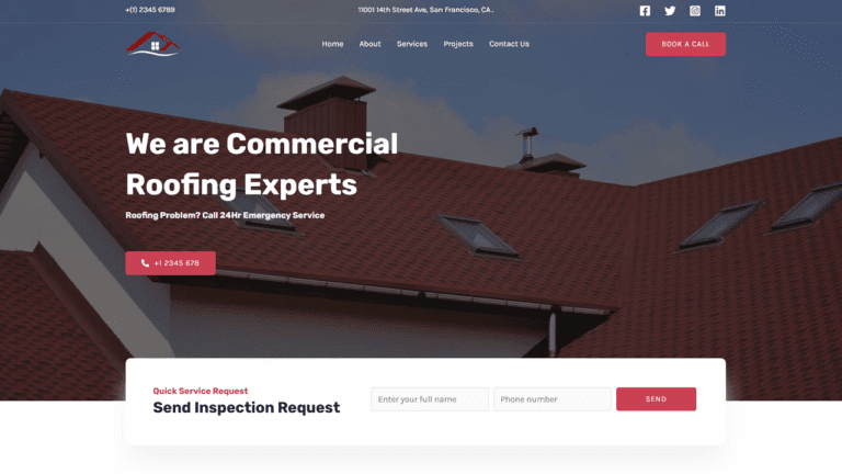 a roof with a skylight